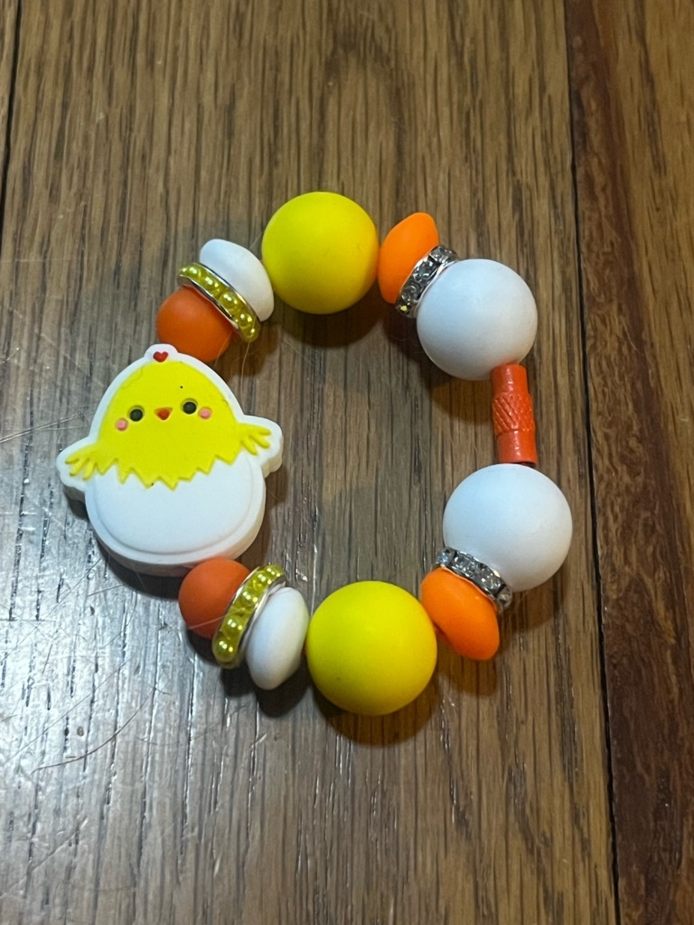 Handmade Spring Easter chick Beaded Tumbler Stanley cup handle accessory charm